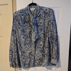 After Six Blue and White Paisley Men's Jacket